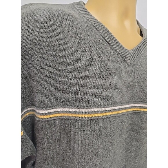 Vintage American Eagle Outfitters Sweater Mens XL Olive Green V Neck Pullover - Picture 2 of 7